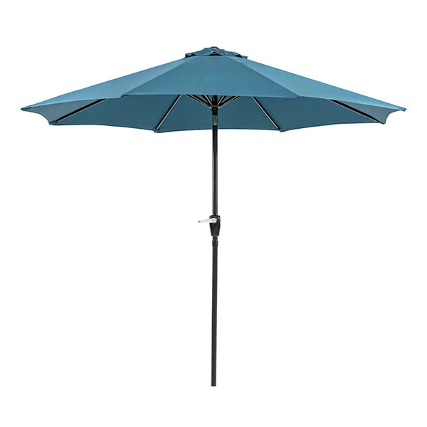 Furniture Of America Soli 9' Outdoor Umbrella w/ Auto Tilt + 21" Round Base LA-A009BL Blue Contemporary - sofafair.com