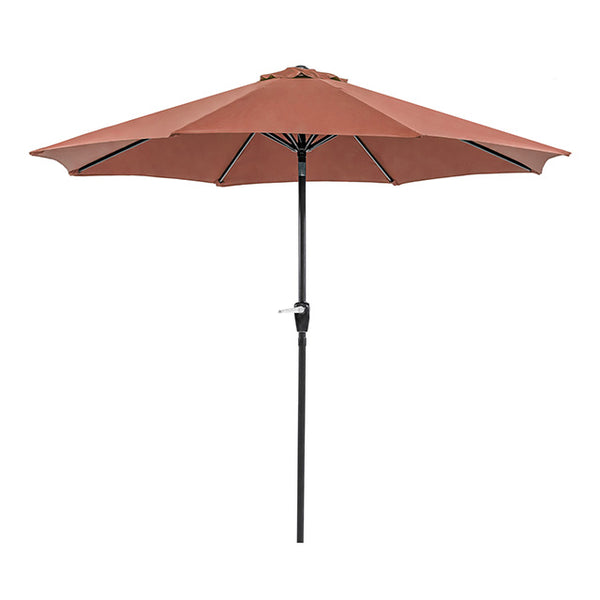 Furniture Of America Soli 9' Outdoor Umbrella w/ Auto Tilt + 21" Round Base LA-A009RD Burgundy Contemporary - sofafair.com