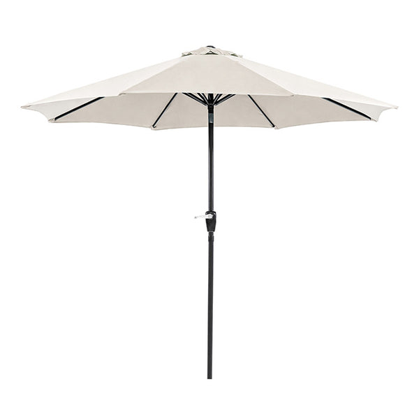 Furniture Of America Soli 9' Outdoor Umbrella w/ Auto Tilt + 21" Round Base LA-A009SV Beige Contemporary - sofafair.com