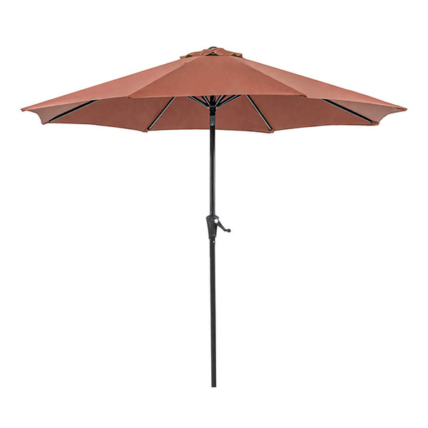 Furniture Of America Tano 9' Outdoor Umbrella + 21" Round Base LA-A010RD Burgundy Contemporary - sofafair.com