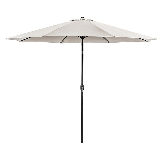 Furniture Of America Mora 11' Outdoor Umbrella + 21" Round Base LA-A011SV Beige Contemporary - sofafair.com