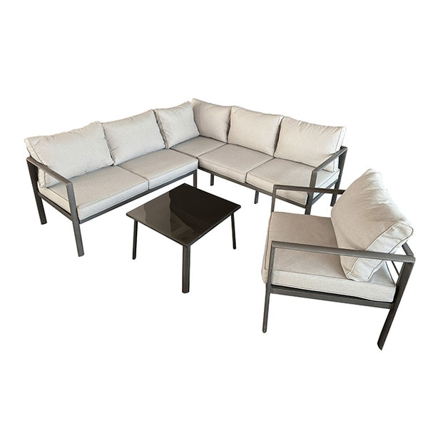 Furniture Of America Farisha 6 Pc. Outdoor Sectional Set LA-A024WH White Contemporary - sofafair.com