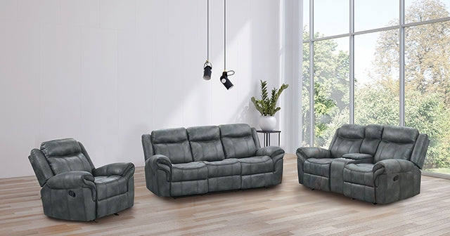 Furniture Of America Agata Manual Sofa NX6001DG-SF Dark Gray Transitional - sofafair.com