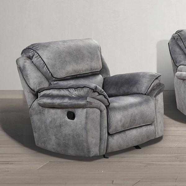 Furniture Of America Themis Manual Recliner NX6002GY-CH Gray Transitional - sofafair.com