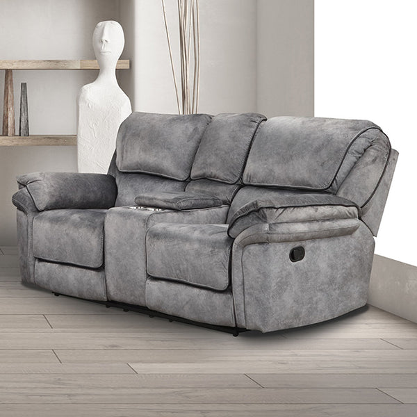 Furniture Of America Themis Manual Loveseat NX6002GY-LV Gray Transitional - sofafair.com