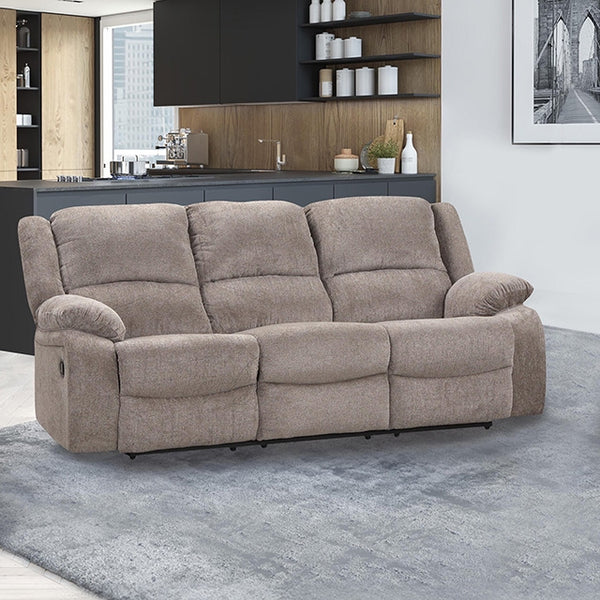 Furniture Of America Cosimo Manual Sofa NX6003GY-SF Mocha Transitional - sofafair.com