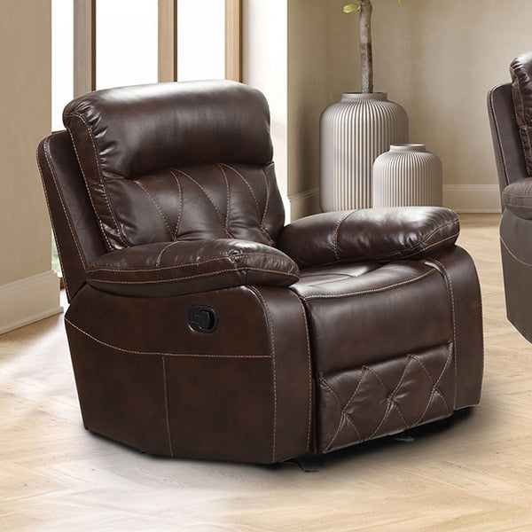 Furniture Of America Osias Manual Chair NX6004BR-CH Brown Transitional - sofafair.com