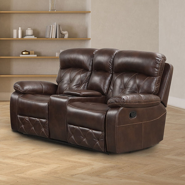 Furniture Of America Osias Manual Loveseat NX6004BR-LV Brown Transitional - sofafair.com