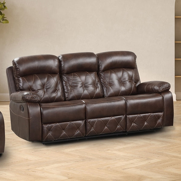 Furniture Of America Osias Manual Sofa NX6004BR-SF Brown Transitional - sofafair.com