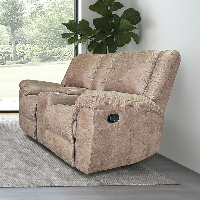 Furniture Of America Jambi Loveseat NX6011BR-LV Brown Transitional - sofafair.com