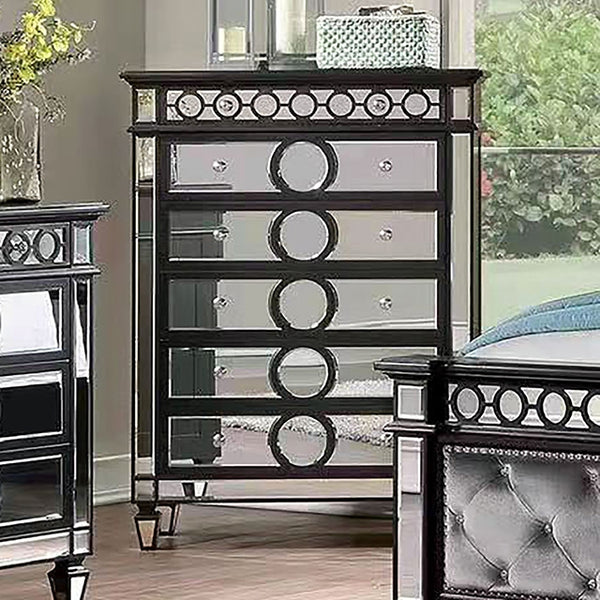 Furniture Of America Theola Chest NX7134BK-C Black Rustic - sofafair.com