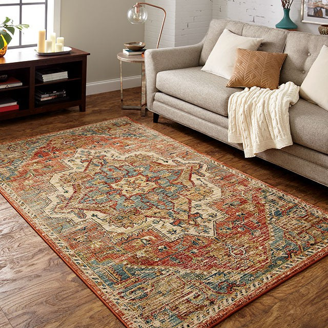 Furniture Of America Wilhelm Area Rug RG8160S Spice Rose Contemporary - sofafair.com