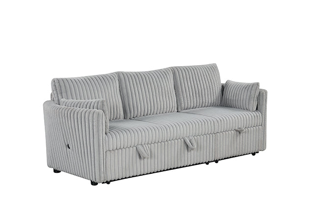 Furniture Of America Denholme Sectional w/ Pull Out SL64002GY-SF-PK Gray Contemporary - sofafair.com