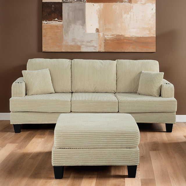 Furniture Of America Moretaine Sofa SL6932BG-SF-PK Beige Contemporary - sofafair.com