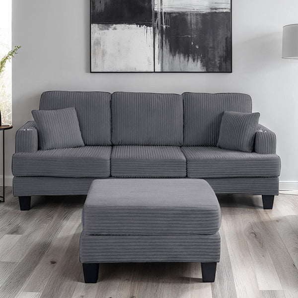 Furniture Of America Moretaine Sofa SL6932DG-SF-PK Dark Gray Contemporary - sofafair.com