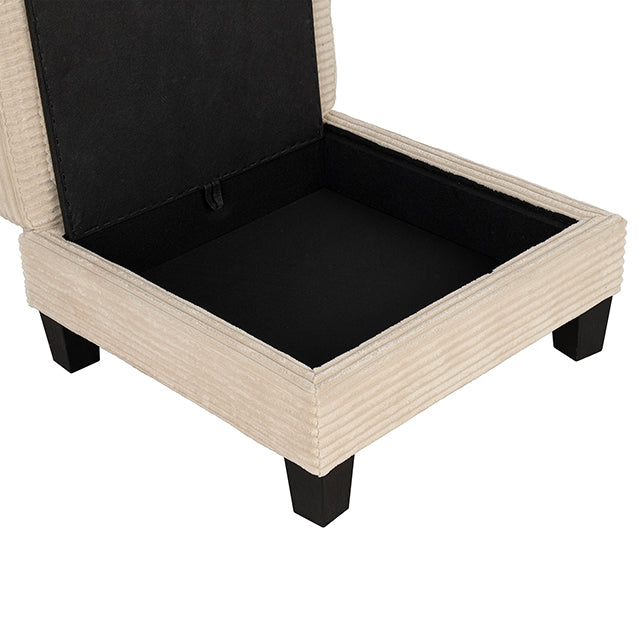 Furniture Of America Cinderford Storage Ottomen SL6936BG-OT Beige Contemporary - sofafair.com