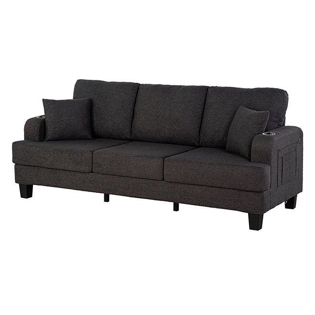 Furniture Of America Cinderford Sofa SL6936DG-SF-PK Dark Gray Contemporary - sofafair.com