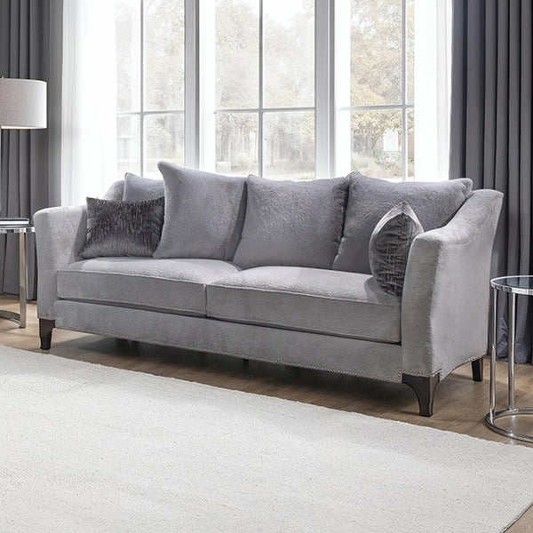 Furniture Of America Goshen Sofa SM2294LG-SF Light Gray Transitional - sofafair.com