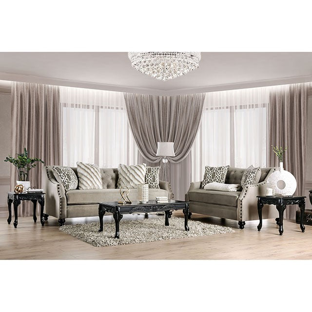 Furniture Of America Ezrin Sofa SM2668-SF Light Brown Transitional - sofafair.com