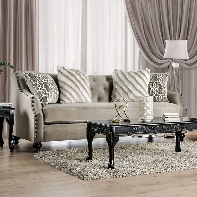 Furniture Of America Ezrin Sofa SM2668-SF Light Brown Transitional - sofafair.com