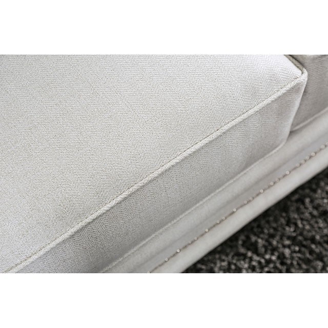 Furniture Of America Ilse Love Seat SM2675-LV Off-White/Blue Contemporary - sofafair.com