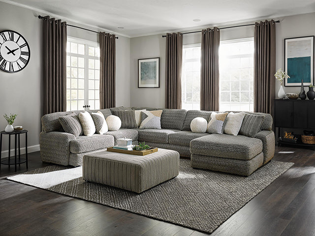 Furniture Of America Elmhurst U-shaped Sectional SM5106-SECT Charcoal Contemporary - sofafair.com