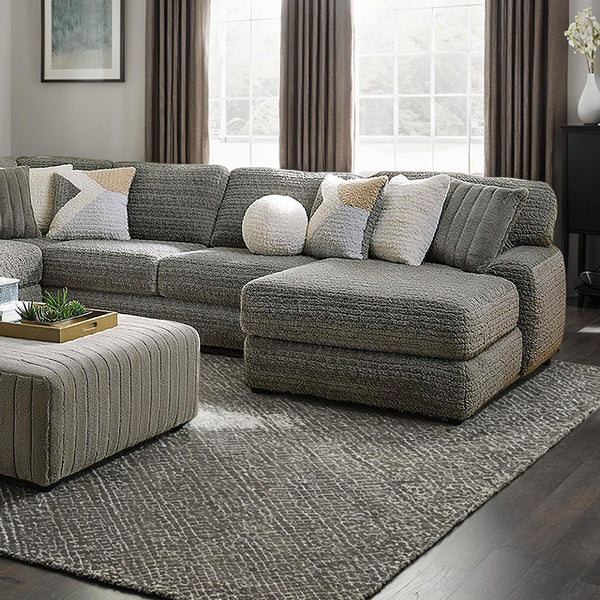 Furniture Of America Elmhurst U-shaped Sectional SM5106-SECT Charcoal Contemporary - sofafair.com