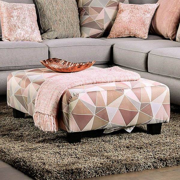 Furniture Of America Harriden Ottoman SM5167-OT Multi Transitional - sofafair.com