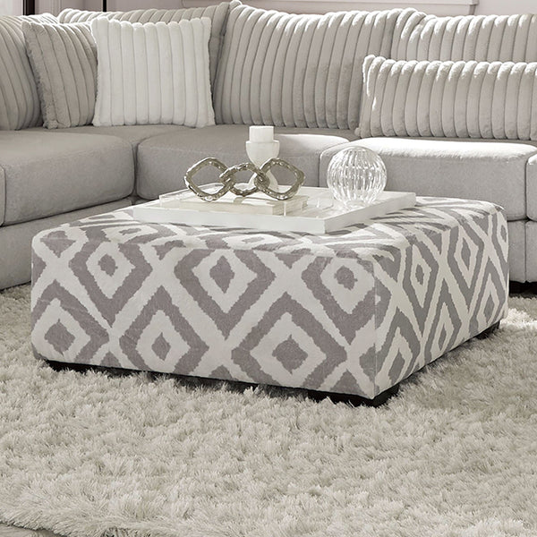 Furniture Of America Hermiston Ottoman SM5171-OT Gray Transitional - sofafair.com