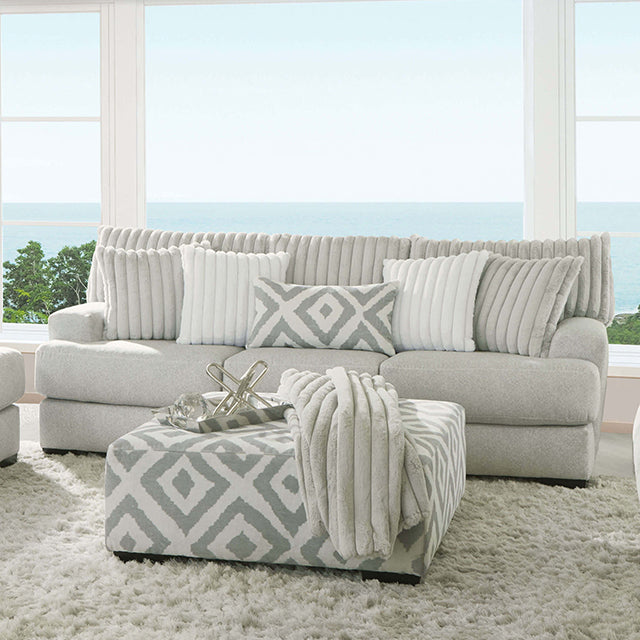 Furniture Of America Hermilly Sofa SM5177-SF Gray Transitional - sofafair.com