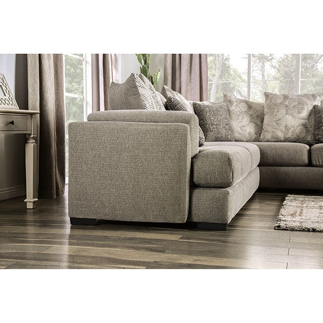 Furniture Of America Angelia Sectional SM5182 Light Gray Transitional - sofafair.com