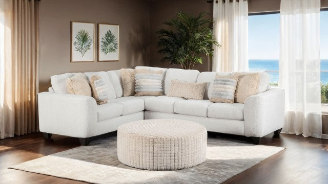 Furniture Of America Iroquois Sectional SM5197-SECT Cream/Tan Transitional - sofafair.com