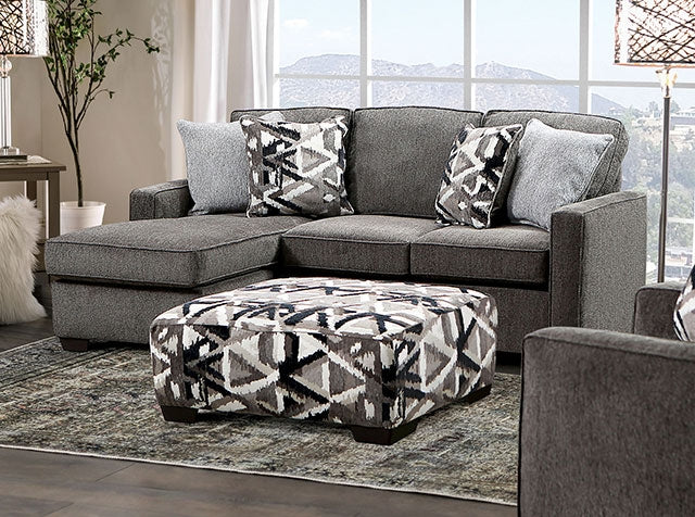 Furniture Of America Brentwood Sectional SM5405 Gray Contemporary - sofafair.com