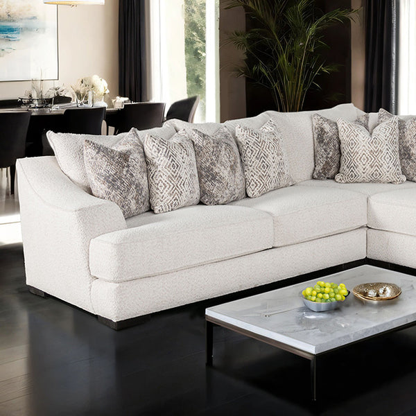 Furniture Of America Moorpark Sectional SM6092-SECT Off-White Contemporary - sofafair.com