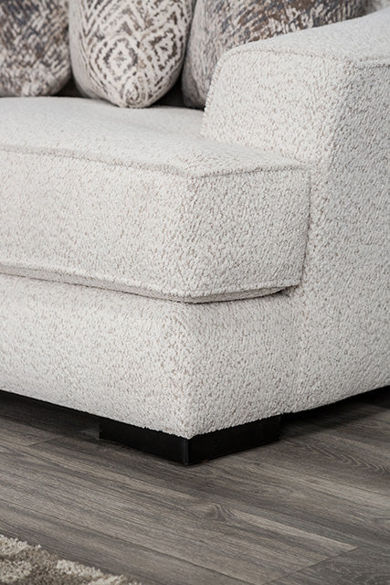 Furniture Of America Moorpark Sectional SM6092-SECT Off-White Contemporary - sofafair.com