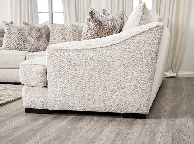 Furniture Of America Moorpark Sectional SM6092-SECT Off-White Contemporary - sofafair.com