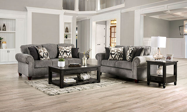 Furniture Of America Delgada Sofa SM7750-SF Graphite Transitional - sofafair.com