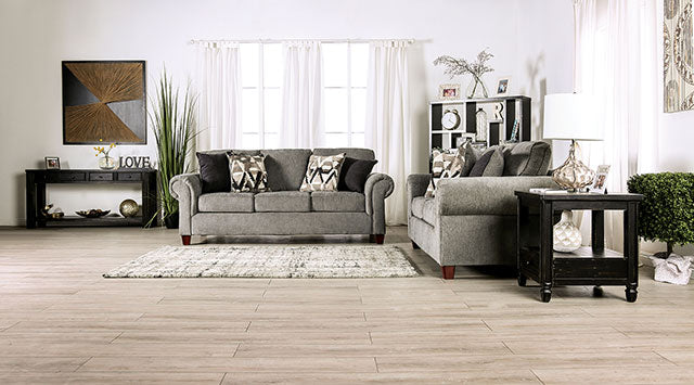 Furniture Of America Delgada Sofa SM7750-SF Graphite Transitional - sofafair.com