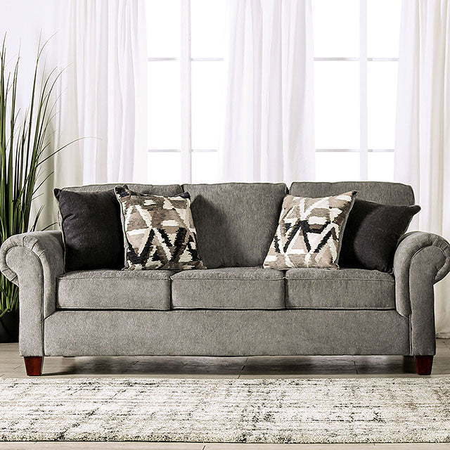 Furniture Of America Delgada Sofa SM7750-SF Graphite Transitional - sofafair.com