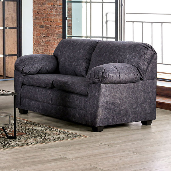 Furniture Of America Keswick Loveseat SM7754-LV Charcoal Contemporary - sofafair.com