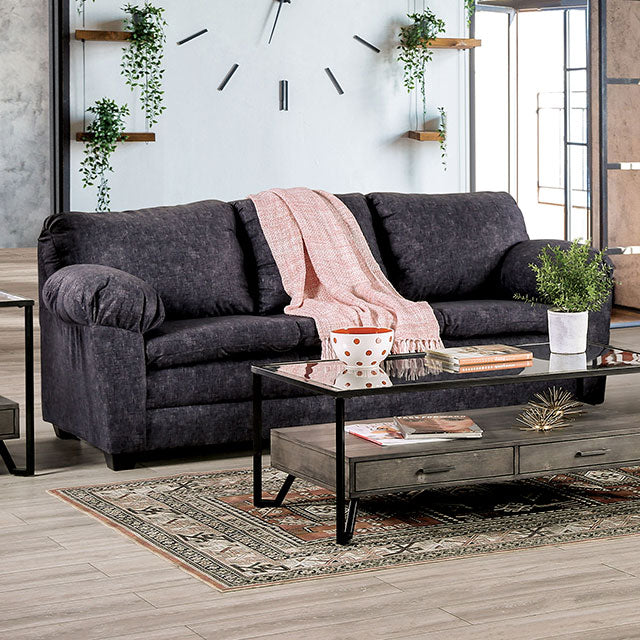 Furniture Of America Keswick Sofa SM7754-SF Charcoal Contemporary - sofafair.com