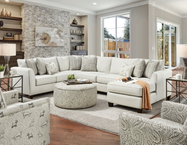 Furniture Of America Pocklington Ottoman SM8188-OT Paisley Multi Transitional - sofafair.com
