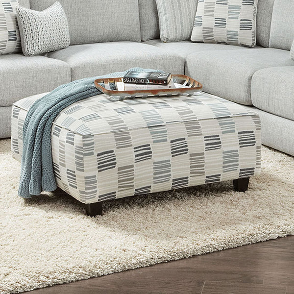 Furniture Of America Pelham Ottoman SM8189-OT Stripe Multi Transitional - sofafair.com