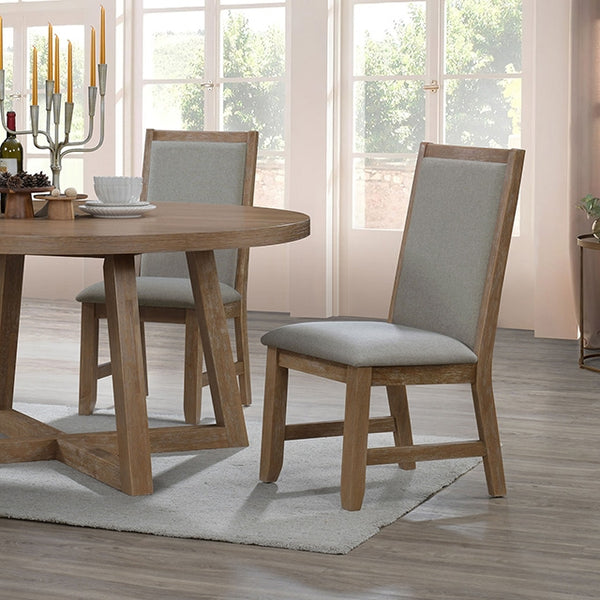 Furniture Of America Everett 5 Pc. Round Table Dining Set TM3111T-5PC Rustic Brown Contemporary - sofafair.com