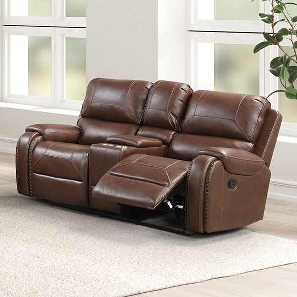 Furniture Of America Tepic Loveseat TM6012BR-LV Brown Transitional - sofafair.com