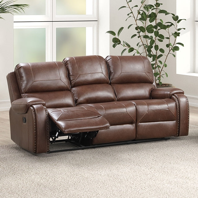 Furniture Of America Tepic Sofa TM6012BR-SF Brown Transitional - sofafair.com