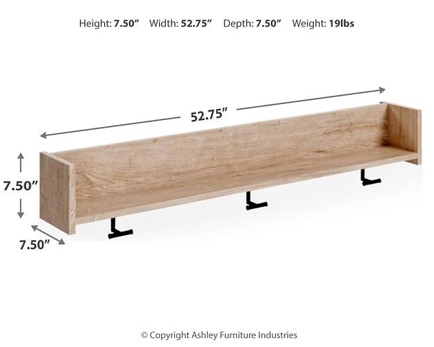 Oliah Wall Mounted Coat Rack with Shelf EA2270-151 Natural Contemporary EA Furniture By Ashley - sofafair.com