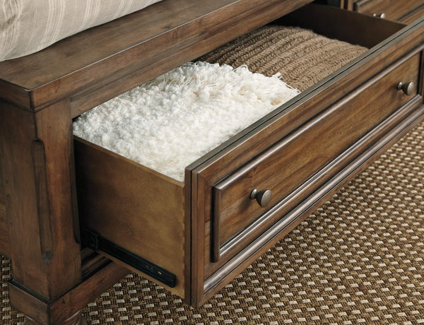 Flynnter King Sleigh Bed with 2 Storage Drawers B719B9 Brown/Beige Casual Master Beds By Ashley - sofafair.com