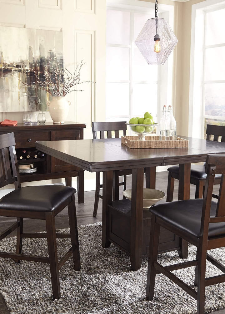 Haddigan Counter Height Dining Extension Table D596-42 Brown/Beige Casual Formal Tables By Ashley - sofafair.com