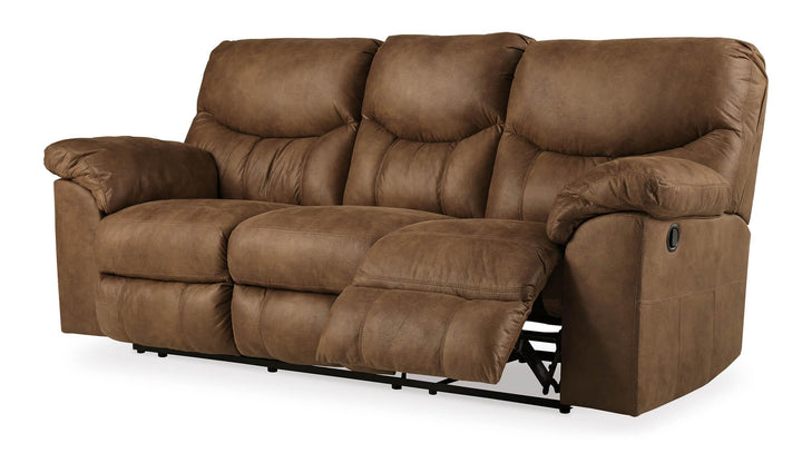 Boxberg Reclining Sofa and Loveseat 33802U1 Brown/Beige Contemporary Motion Upholstery Package By Ashley - sofafair.com